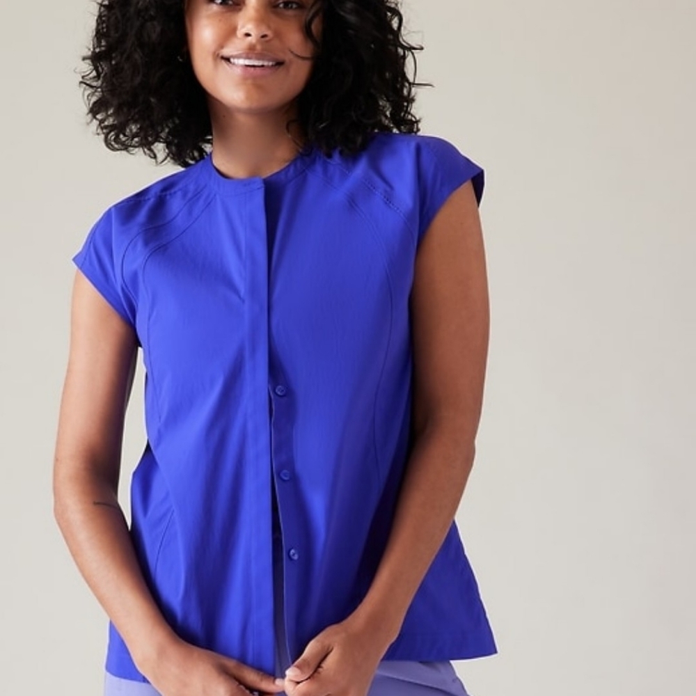 NWT Athleta performance poplin popover